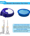 No Fuss Easy Install Vacuum Filter Kit Replacement For DC24 Ball Vacuum Cleaner Including 1 Pre Motor Filter And 1 HEPA Post Filter Plus Cleaning Brush For DC24 Animal And DC24 Multi-Floor Models shown with vacuum