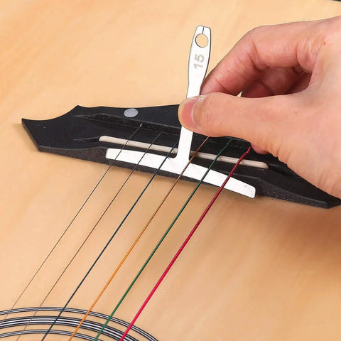 Using gauge from Guitar Luthier Tool Set With Fret Crowning File Radius Gauges Feeler Gauges Needle File String Action Ruler And Fingerboard Guards