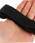Close-up of black nylon strap from Ten Piece Adjustable Lawn Aerator Shoes Straps Kit With Durable Nylon Garden Spikes