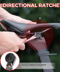 Using 12-In-1 Portable Bike Repair Kit with aluminum ratchet wrench on bike saddle bolt