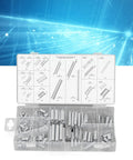 Heavy Duty Galvanized Steel Spring Assortment Kit 200Pcs With Compression And Extension Springs in open case