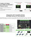 Diagram of Six Channel ESP32S3 WiFi Relay Module With RS485 and Bluetooth showing Pico HAT interfaces and relay connections.