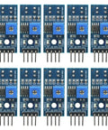 Ten Pack TCRT5000 Infrared Reflective Photoelectric Sensor Switch 3.3V to 5V Digital Output Module for Arduino, shown with blue potentiometer.