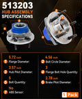 Front Wheel Bearing Hub Assembly 5 Lug Non ABS That Fits Chevy Venture Monte Carlo Impala Buick Lacrosse with specifications