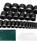 Leather Hole Punch Set 25-Piece With 1-25mm Hollow Punch Kit Includes A6 Cutting Mat And Storage Box for leather crafting