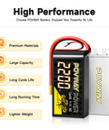 3S 2200mAh 11.1V Lipo Battery Pack With 50C Discharge And XT60 Plug, Shorty Form Factor shown with premium features