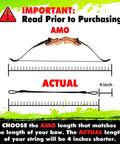 Durable Dacron Bow String Replacement For Archery Recurve And Traditional Longbows, measurement instruction in image