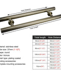 Modern Round Sliding Barn Door Handle For Glass And Wood Doors, Sturdy Bronze Finish, 60cm Or 100cm By 70cm