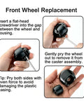 Front Wheel Caster Assembly For E20 E20 Plus EVO Plus E10s Robot Vacuum Smooth Swivel Snap In Replacement and screwdriver