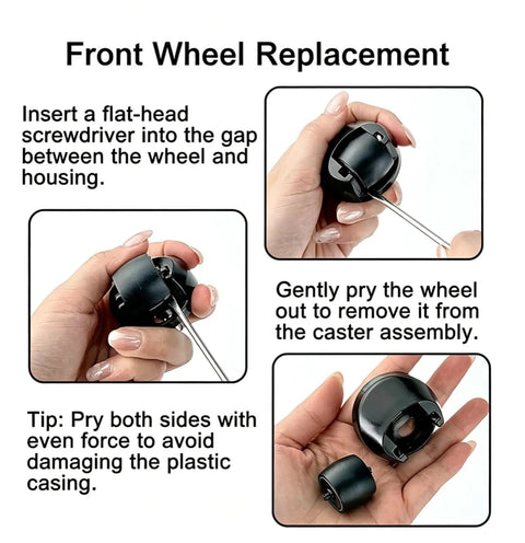 Front Wheel Caster Assembly For E20 E20 Plus EVO Plus E10s Robot Vacuum Smooth Swivel Snap In Replacement and screwdriver