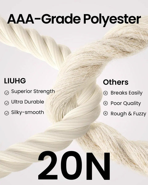 AAA-grade polyester thread comparison for All-In-One Pro Grade Sewing Thread Kit With 48 Colors And 400 Yards Per Spool, Four-Ply