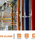 Heavy Duty Stainless Steel Pex Clamps With Quick Release Design for plumbing fittings on various metal pipes.