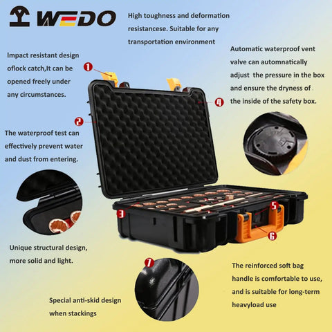 Non Sparking 17 Piece Tools Set With Sockets And Offset Handle Die Forged Beryllium Copper Non Magnetic Corrosion Resistant DIN Standard BAM Certified Pro Grade Portable Toolkit shown in open protective case with impact-resistant design