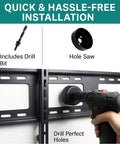 Slick In Wall Cable Management Kit To Hide Tv Wires And Keep Your Space Zero Mess includes drill bit and hole saw for easy installation.