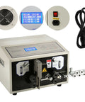 Heavy Duty Automatic Wire Peeling Stripping Machine For Computer Cables Cutting SWT508-E 0.1-8 Mm2 Range with controls and wire feed.