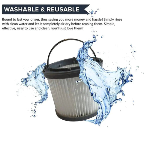 Washable PVF110 Replacement Filter Pack Of 2 For Select BDH Series Vacuums Compatible With BDH1200FVAV Type 1 filter with water splash