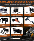 Image of Mini Crawler Skid Steer Loader With 13.5HP EPA RATO Gasoline Engine and compatible assistive devices displayed.