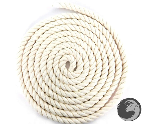Coiled 100 Percent Cotton Twisted Rope White Half Inch By 320 Feet USA Made Natural Cord For Macrame Crafts