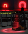 Two Pack Forklift Safety Light Arc LED Warning Light for warehouse with 40W rear zone spotlight on forklift in warehouse