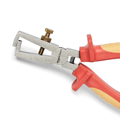 1000 Volt VDE Insulated End Wire Stripping Pliers 6 Inch with drop forged CRV steel and beefy grip for safe live wire work