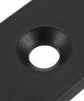 Close-up of black stainless steel bracket from 30 Pack Black Stainless Steel Flat Brackets With Screws For Bed Frames Furniture And Shelves Ready For Diy Repairs Pro Grade Strong Corner Joints Durable Wear Resistant Mending Plates For Home Improvement Projects