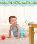 Thickened Corner Guards For Baby Proofing Tables, toddler near table with edge protector in colorful playroom