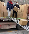 Portable Unpowered Gravity Conveyor Gears Up For Smooth Moves With Sturdy Abs Rollers And Reinforced Steel Frame for unloading boxes from truck.