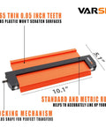 Contour Gauge With Dual LED Lights 5 Inch Plus 10 Inch Copy Tool For Woodworking And DIY Projects product display.
