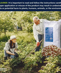 Gardener and farmer using 10-10-10 Lawn And Garden Granular Fertilizer With Micronutrients For Soil Health in vegetable patch