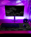 Japanese Sea Wave Large Mouse Pad Extended 31.5 By 11.8 Inches 3mm Thick Non Slip Rubber Base Desk Mat For Gaming And Office