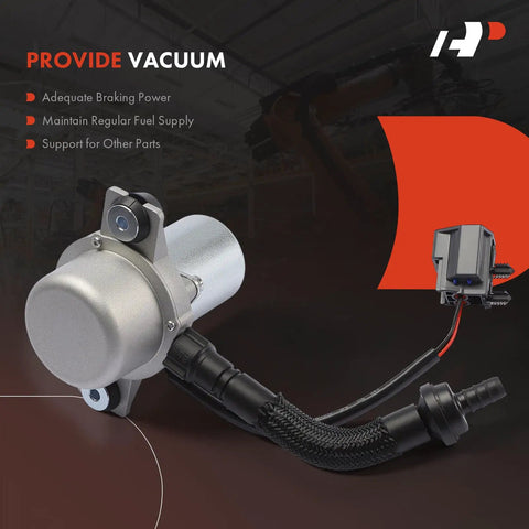 Heavy Duty Electric Vacuum Pump For Buick LaCrosse Chevy Impala Cadillac Xts with silver finish and connector for reliable performance.