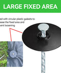 8 Inch Heavy Duty Galvanized Landscape Stakes Kit With Gasket Caps, 50 Sets Spiral Garden Stakes securing fabric