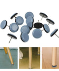 16 Pcs Chair Leg Floor Protectors With PTFE Coating And Iron Core Glides Blue Furniture Sliders on floors