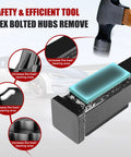 Safety tool for Universal Wheel Hub Removal Tool For Cars And Trucks Compatible With 5 Bolt 6 Bolt And 8 Bolt Hubs.