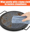 Hand cleaning Tabletop Fire Pit Mat For Solo Stove Mesa XL, Baked Enamel Heat Resistant Tray, 10 Inch Diameter.