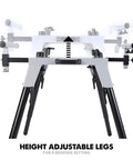 Heavy Duty Chop Saw Stand With Universal Fitting A Real Workhorse Height Adjustable From 595 To 815mm, front view.
