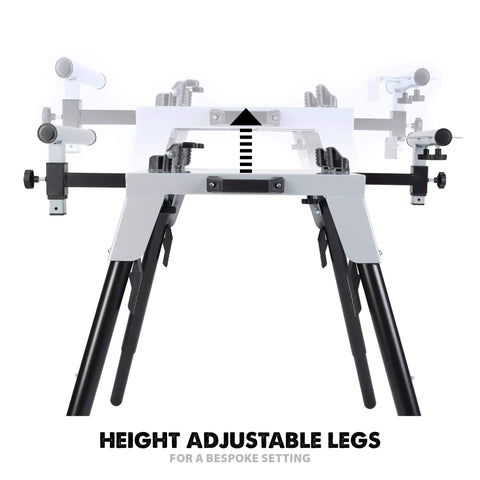 Heavy Duty Chop Saw Stand With Universal Fitting A Real Workhorse Height Adjustable From 595 To 815mm, front view.