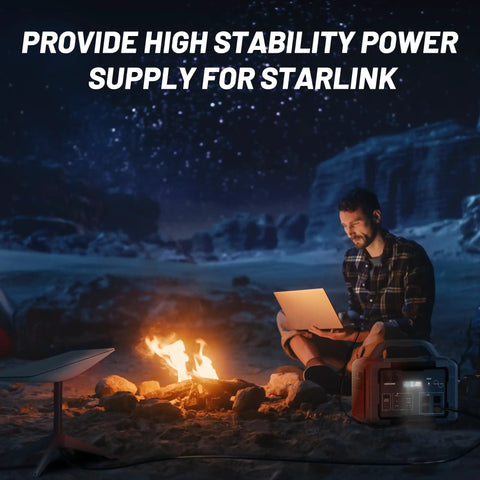 Man using 1800W Solar Generator With 3600W Surge On The Go 200W Panel 1024Wh LiFePO4 Portable Power Station Kit by campfire