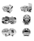 90 Degree 3D Adjustable Concealed Flap Lid Hinge 35mm Cup for Furniture Cabinets Wardrobes Nickel Plated Zinc Alloy Heavy Duty