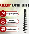 24 Inch Earth Auger Bit With 8mm Hex Shank For Yard Garden Planting Posts Or Umbrella Hole Digger Heavy Duty Steel Pro Grade