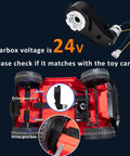 Turbocharge Your Kids Ride On With a 24V High Speed Motor and RS555 Gearbox, gearbox displayed for compatibility check