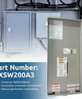 200 Amp Automatic Transfer Switch With Power Management For Whole Home Backup Power, Seamless Outage Switchover, Service Entrance Rated, NEMA 3R Aluminum Enclosure, Heavy Duty Home Load Handling, Easy To Install installed on wall