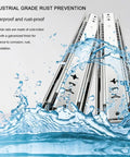 Heavy Duty Drawer Slides 265 Lb Full Extension Locking Runners With Built In Safety Lock 3 Fold Design Side Mount Industrial Ball Bearing Rails Steel Glides 10 Inch To 60 Inch Lengths waterproof and rust-proof being splashed with water