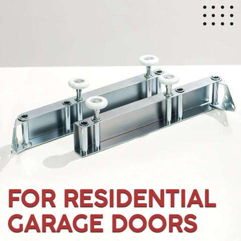 Low Headroom Quick Turn Top Brackets 2 Pack for Garage Doors with 4 Steel Rollers, Easy Install Headroom Saver Conversion Kit