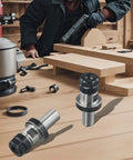 ER16 Collet Chuck Tool Holder for CNC machines with straight shank in workshop setting