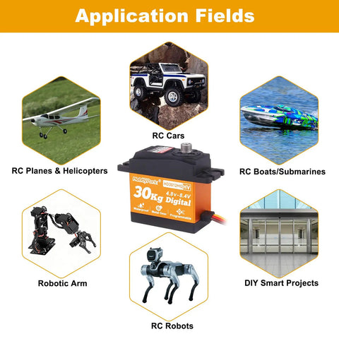 Waterproof 30Kg Torque RC Servo High Torque Steering Servo Motor With Metal Gears for diverse robotics applications