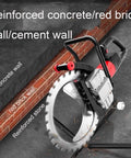 Badass 8900W Concrete Cutter Saw Smooth Wall Slicing Machine cutting through red brick and reinforced concrete walls.