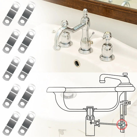 10 Pack Pop Up Clevis Clips For Toilet Tank Repair Durable Replacement Hardware Compatible With 34807 Easy Install DIY Fix It Kit Spare Clips Included For Quick Fixes And Future Needs Budget Friendly For DIYers, stainless steel clips