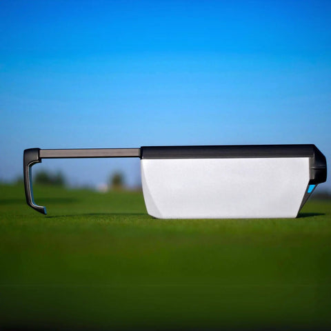 Golf Ball Shag Portable Ball Picker, Compact Practice Essential, 24-Ball Capacity in black on green grass background