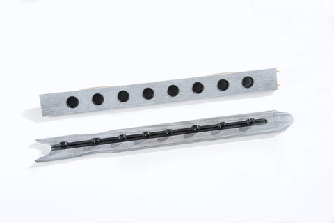 Oversized Distressed Finish Ceiling Rod Rack With Track Rack System For Large Freshwater Rods And Saltwater Combos